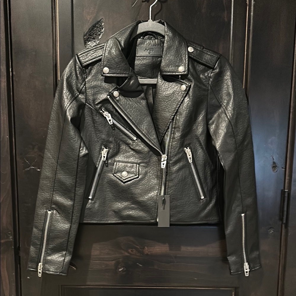 NWT BlankNYC Faux Leather Moto Jacket, Size XS